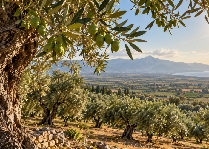 Panorama degli uliveti della Piana di Sibari