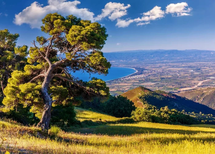 La Piana di Sibari e il golfo vista dal Parco del Pollino